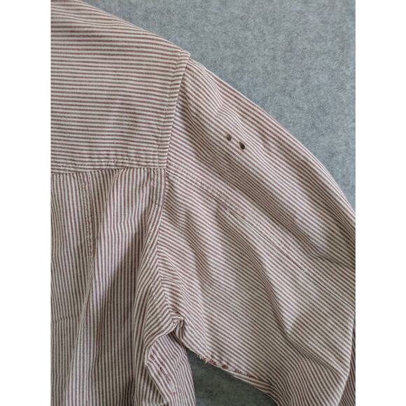 Solutions Original Shirt Women's Medium Red Button Down Top Farm Embroidered VTG - Picture 7 of 10